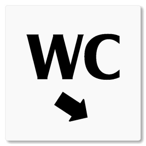 WC vpravo dolů, 148x148mm, bílá, Nevada